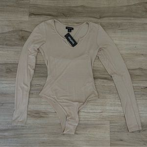 Long sleeve v neck bodysuit